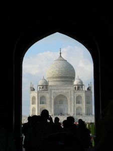 Taj Mahal Framed by arch.