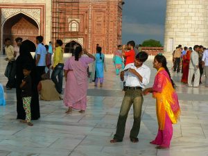 People at Taj Mahal